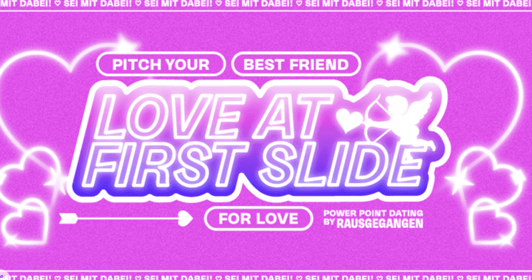Affiche du concept love at first slide