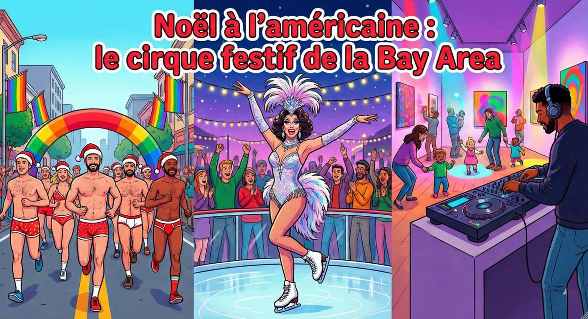 Le Santa Skivvies Run, Le Drag Queens on Ice et la Baby Rave à San Francisco