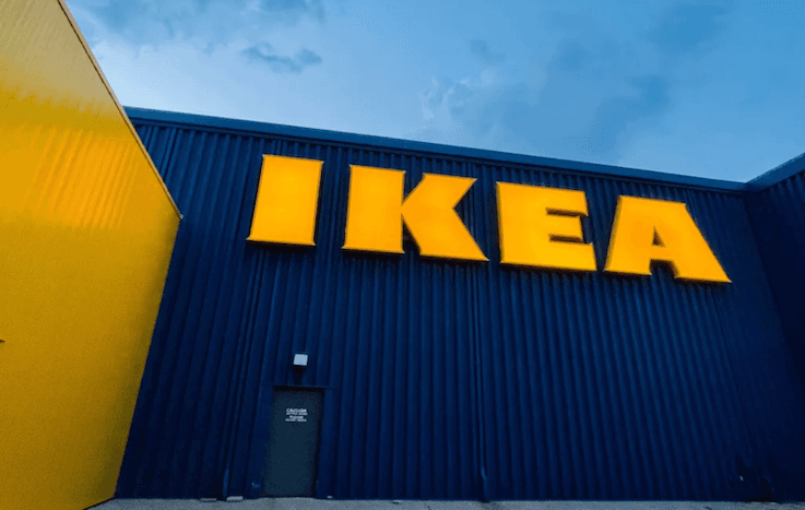 enseigne jaune et bleue ikea