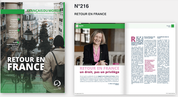 le magazine 216 de l'association ADFE est sorti sur le retour en France