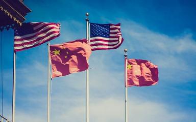 Chine Etats Unis drapeaux