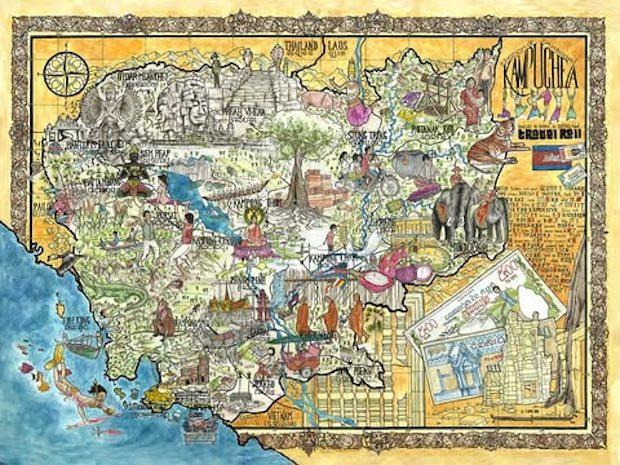 Raphaël Seyfried réédite sa carte du Cambodge au profit de l’aide humanitaire