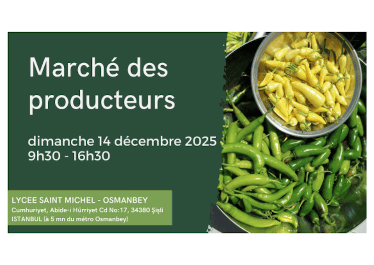 Marché des producteurs au lycée Saint-Michel à Istanbul, dimanche 14 décembre 2025