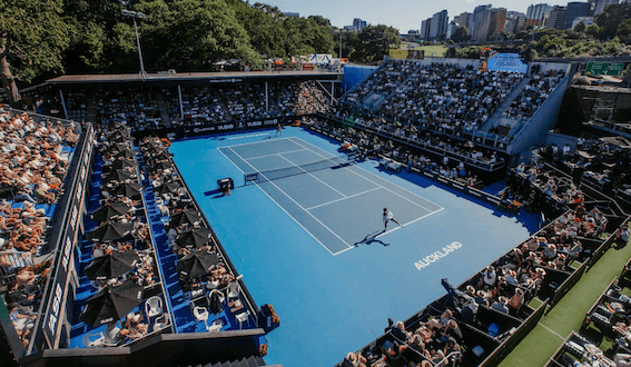 terrain de tennis auckland vue de haut