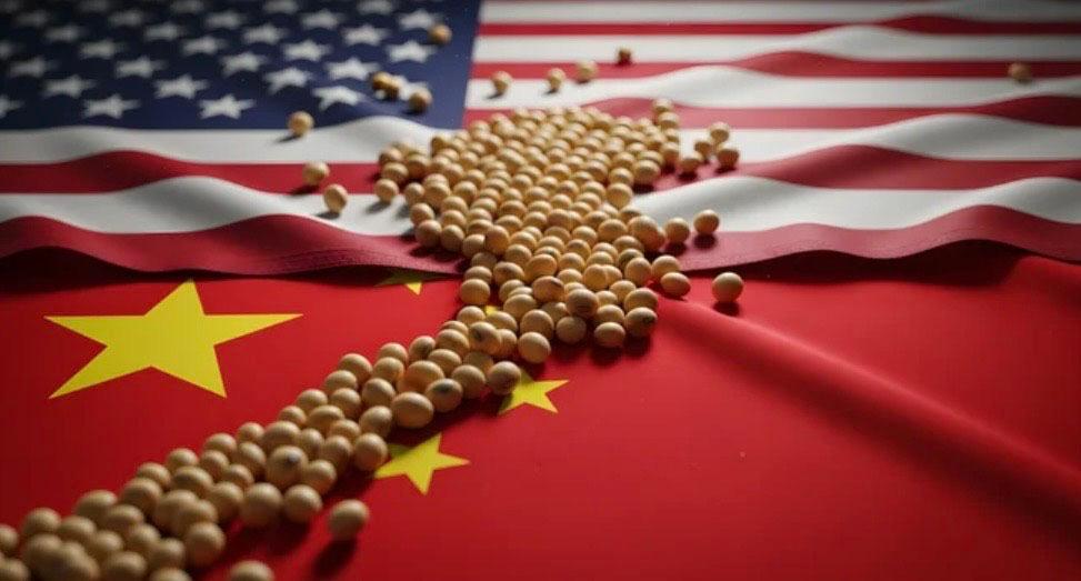 États-Unis Chine drapeaux et billes