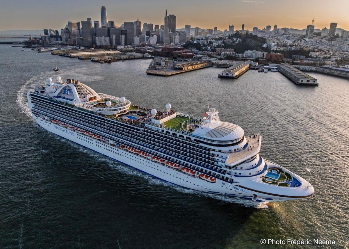 Le paquebot Princess Ruby quitte le port de San Francisco