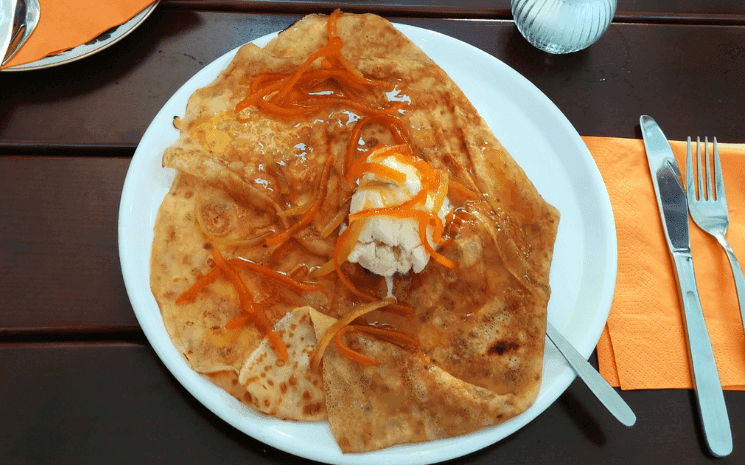 Photo de crêpe suzette