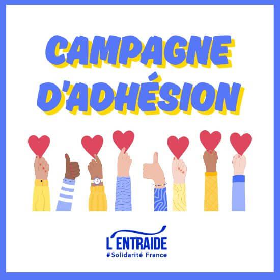 affiche de la campagne d'adhésion de l'entraide francaise de madrid