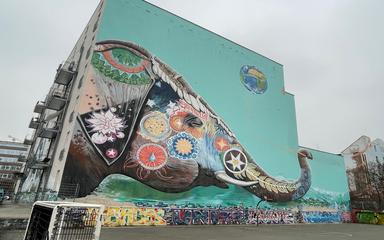 Fresque street art à Berlin