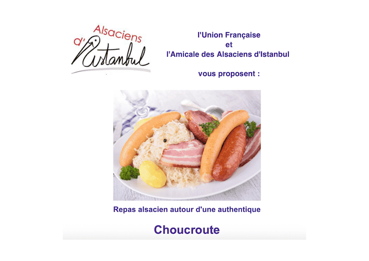 Repas alsacien autour d’une choucroute organisé par l’Union Française à Istanbul