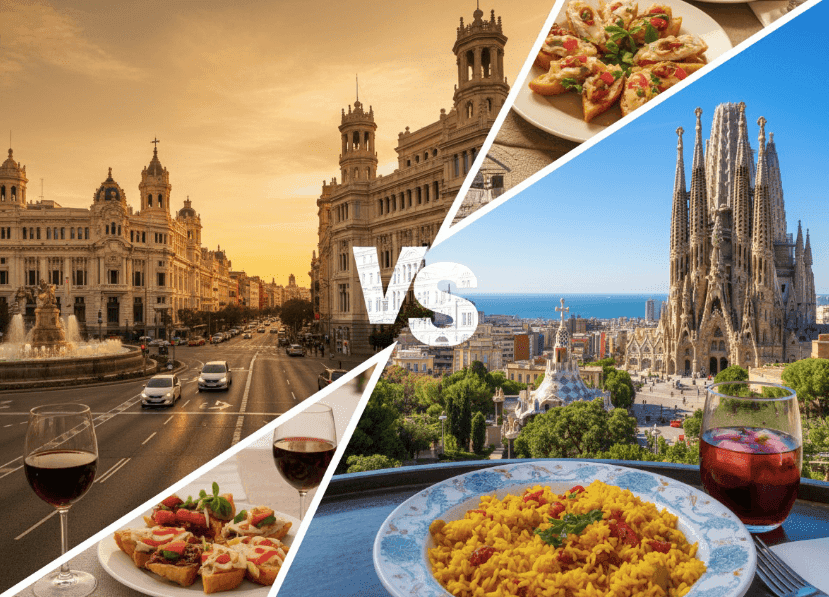 Les différences de Madrid et de Barcleone avec la Sagrada, les tapas ou encore les tortillas