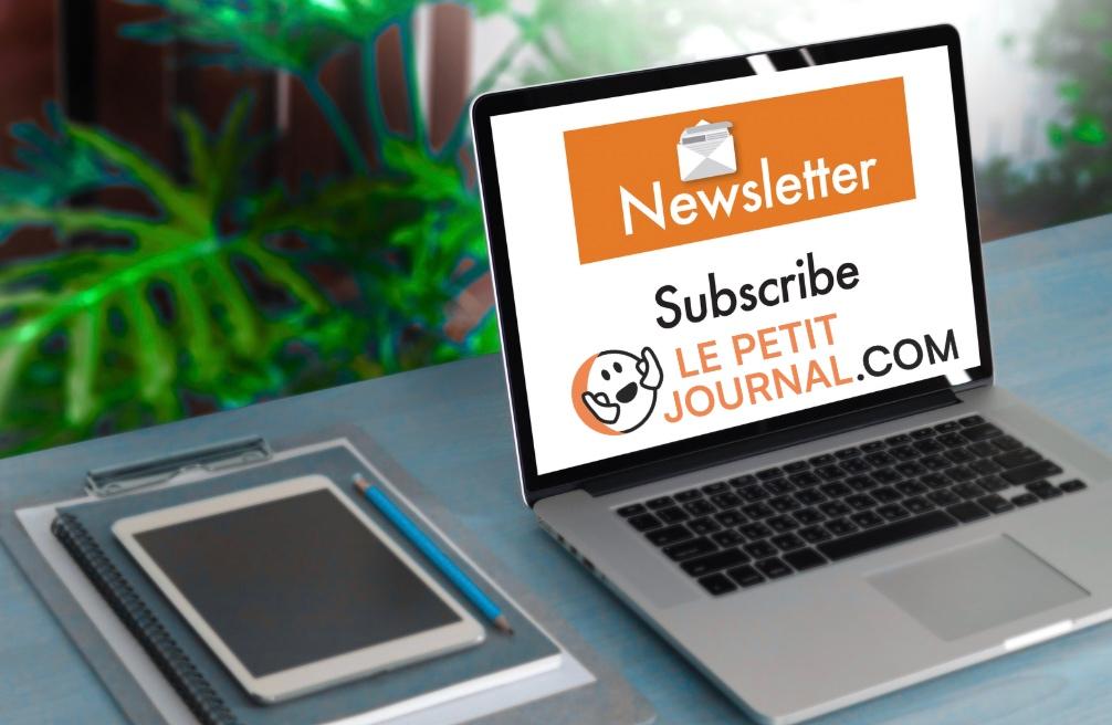 Un écran d'ordinateur avec la mention Newsletter Subscribe pour lepetitjournal.com