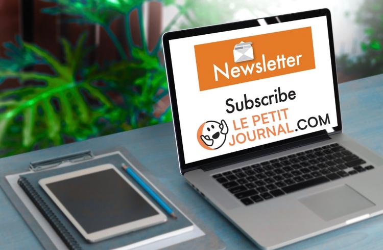 Un écran d'ordinateur avec la mention Newsletter Subscribe pour lepetitjournal.com