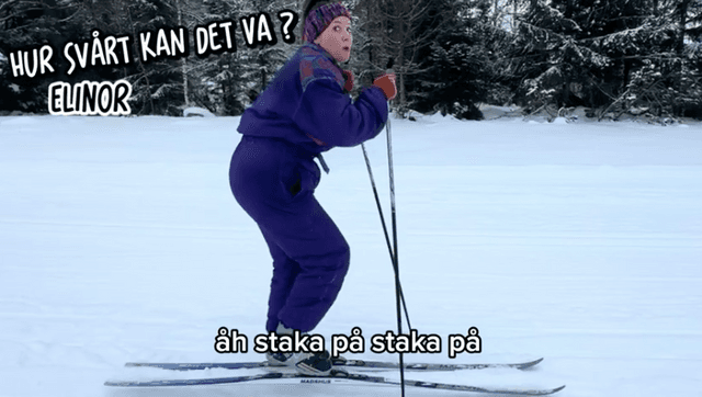 Elinor Wärholm sur ses skis