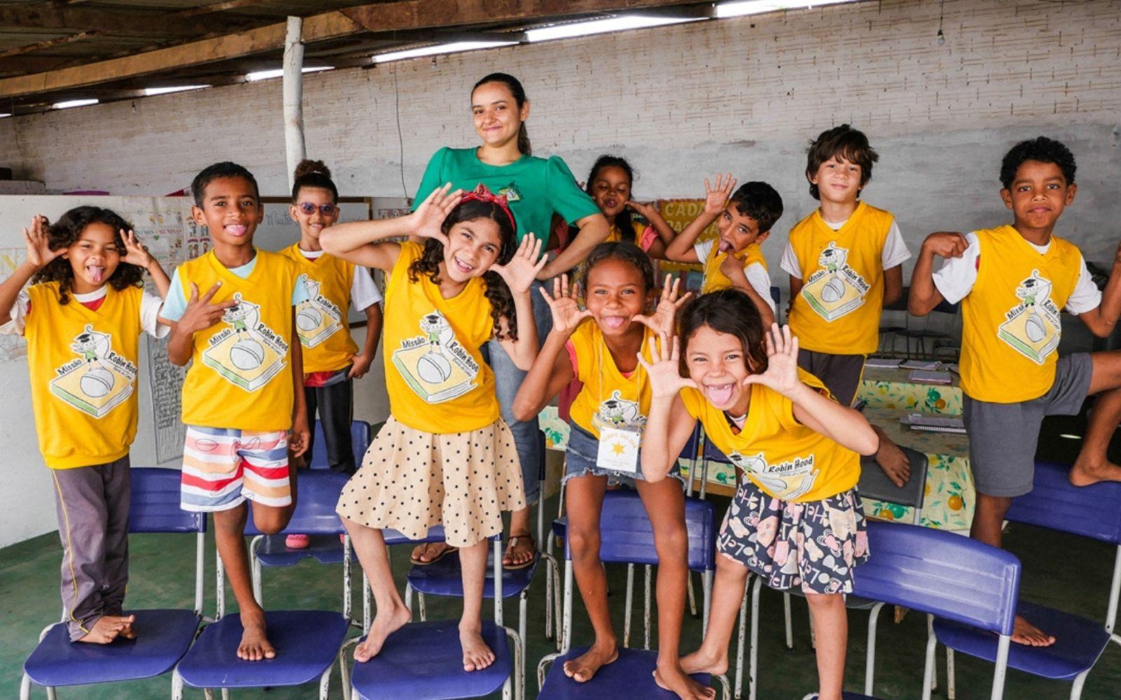 Les élèves de la « Missão Robin Hood »