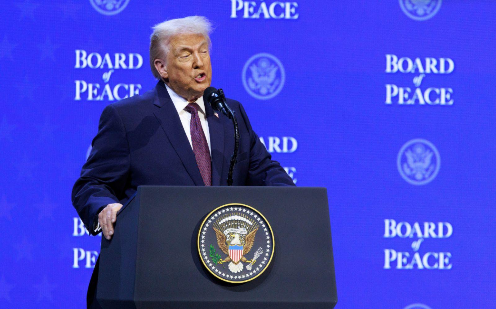 Donald Trump à Davos en janvier 2026 durant une session sur le "Conseil de la paix".