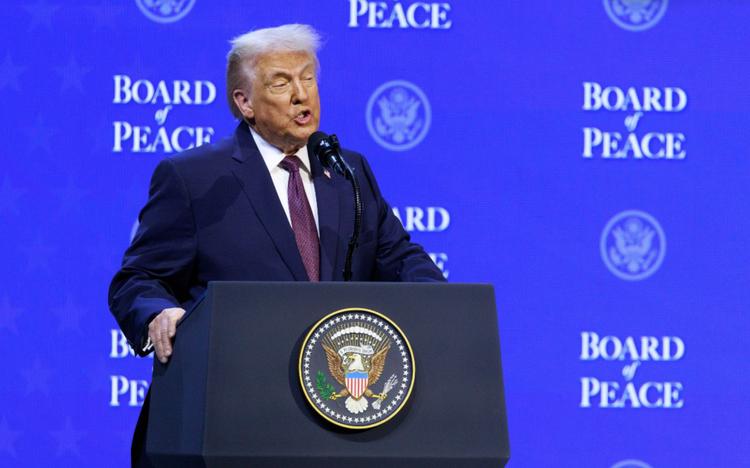 Donald Trump à Davos en janvier 2026 durant une session sur le "Conseil de la paix".
