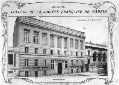 photo en noir et blanc de la société française de madrid