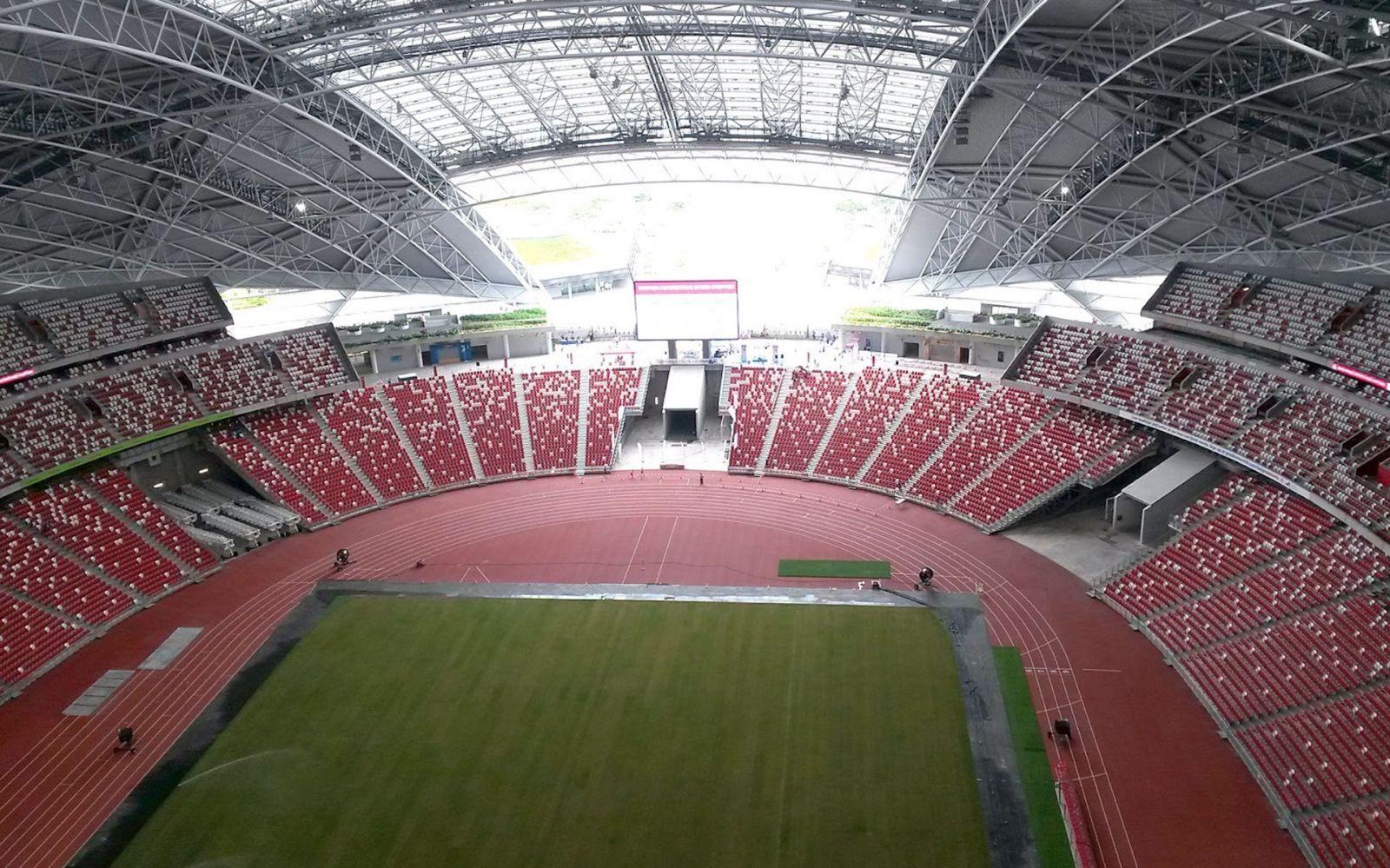 Un stade de football à Singapour.