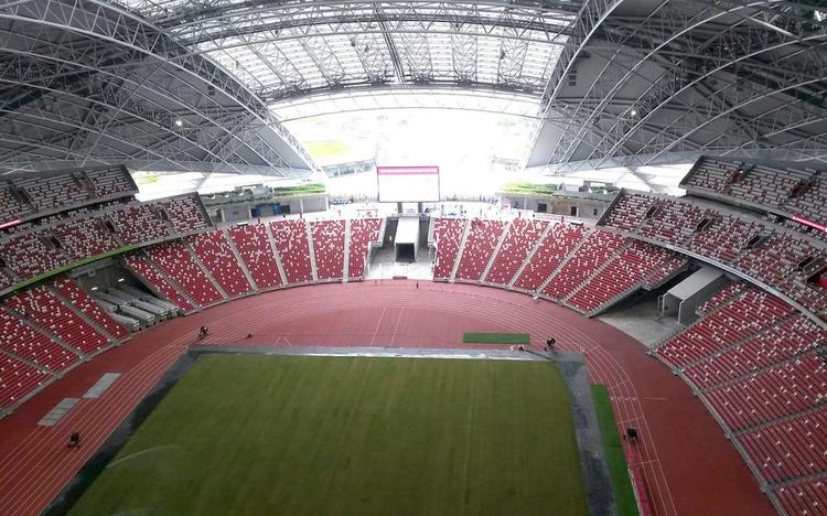 Un stade de football à Singapour.