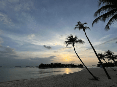 Sentosa au coucher de soleil: une carte postale! Photo: Dorothée Dufour.