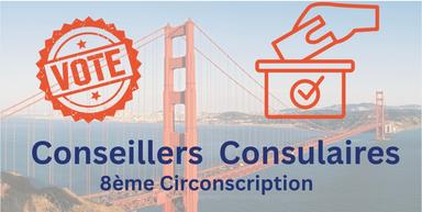 Affiche sur le vote des conseillers consulaires de la 8eme circonscription