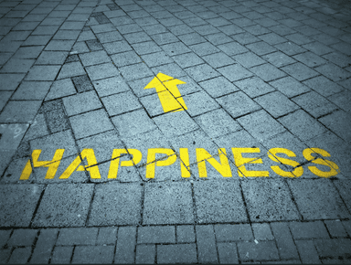 Happiness écrit au sol D Jonez