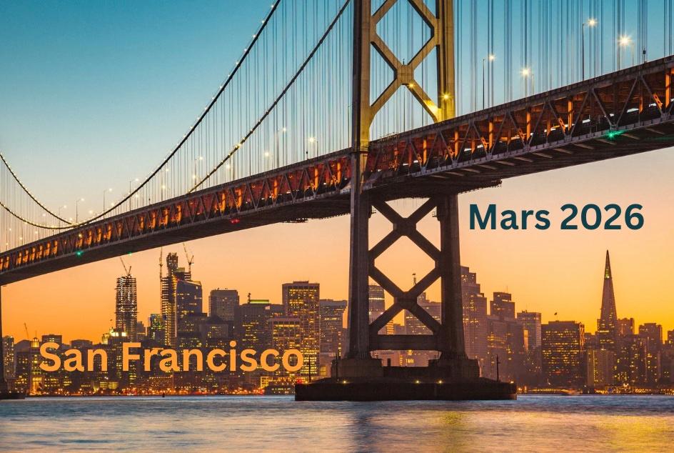 le pont de San Francisco au lever du soleil