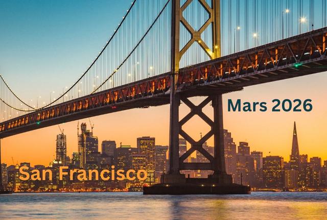 le pont de San Francisco au lever du soleil