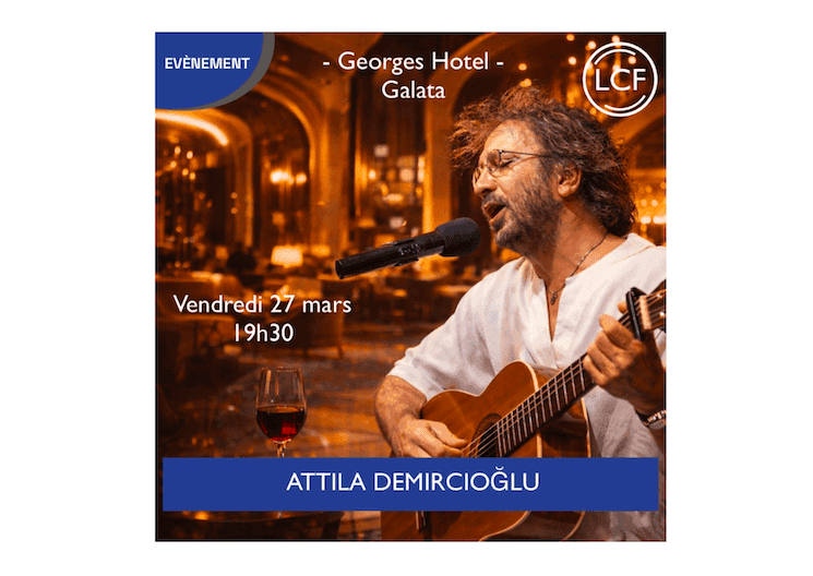 Attila Demircioğlu en concert au Georges Hotel à Istanbul le 27 mars 2026