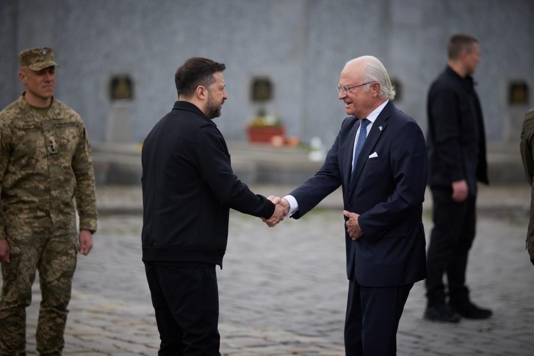 Le roi de Suède et le président ukrainien