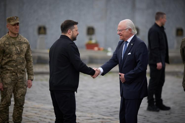 Le roi de Suède et le président ukrainien