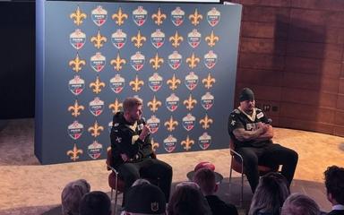 Tyler Shough et Taliese Fuaga New Orleans Saints NFL Paris 2026