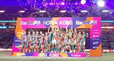 L'équipe Sud Africaine, champion des Sevens à Hong Kong
