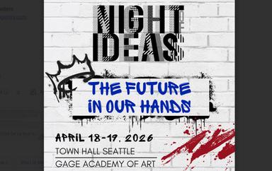 Affiche de la nuit des idées à Seattle