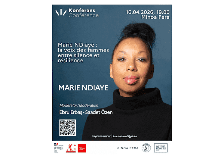 Conférence Marie NDiaye Minoa Pera Istanbul avril 2026 rencontre écrivaine française