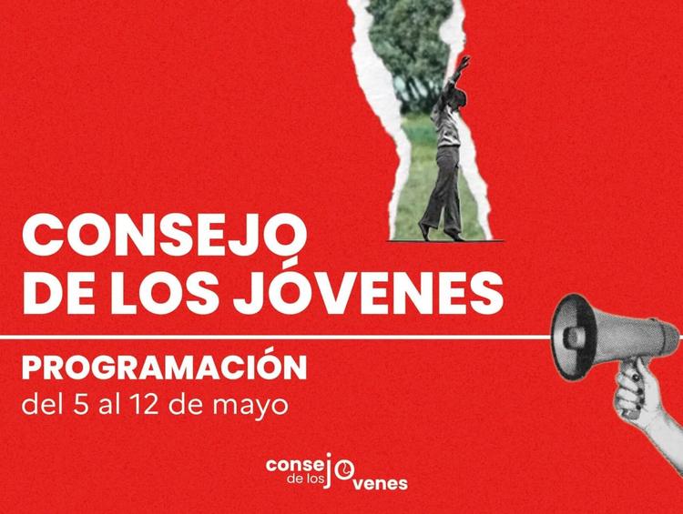 affiche rouge du consejo de los jovenes à l'institut francais de madrid