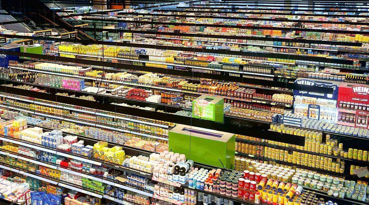 Rayons d'un supermarché