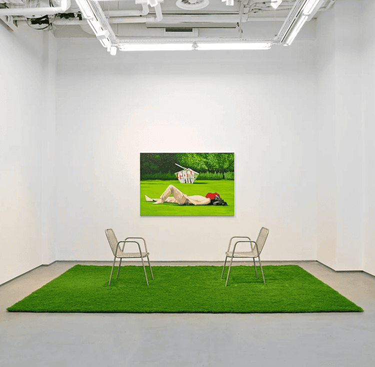 exposition Silent Dialogue Pi Artworks Istanbul peinture installation Özer Toraman