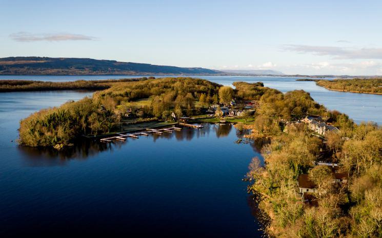 Aerial view, Lusty Beg Island, Kesh, Co Fermanagh