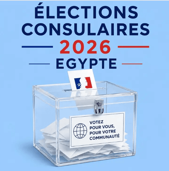 Image d'une urne pour les élections consulaires 2026 en Egypte