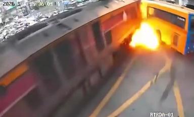 Accident train bus Bangkok