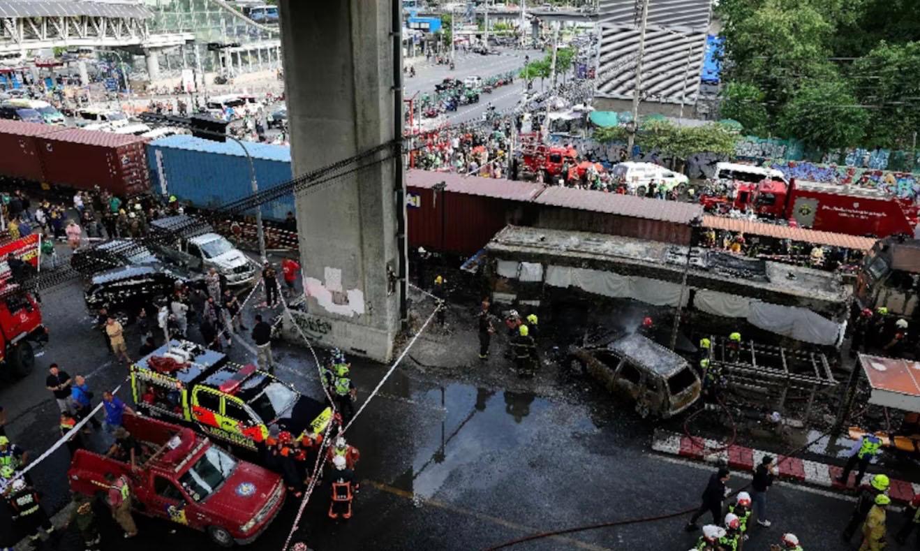 Accident train bus Bangkok