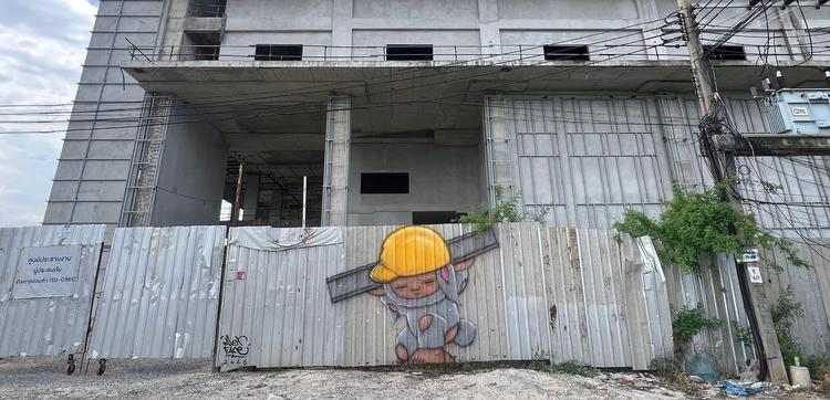Tag Bangkok hommage travailleurs birmans