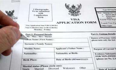Formulaire visa thaï