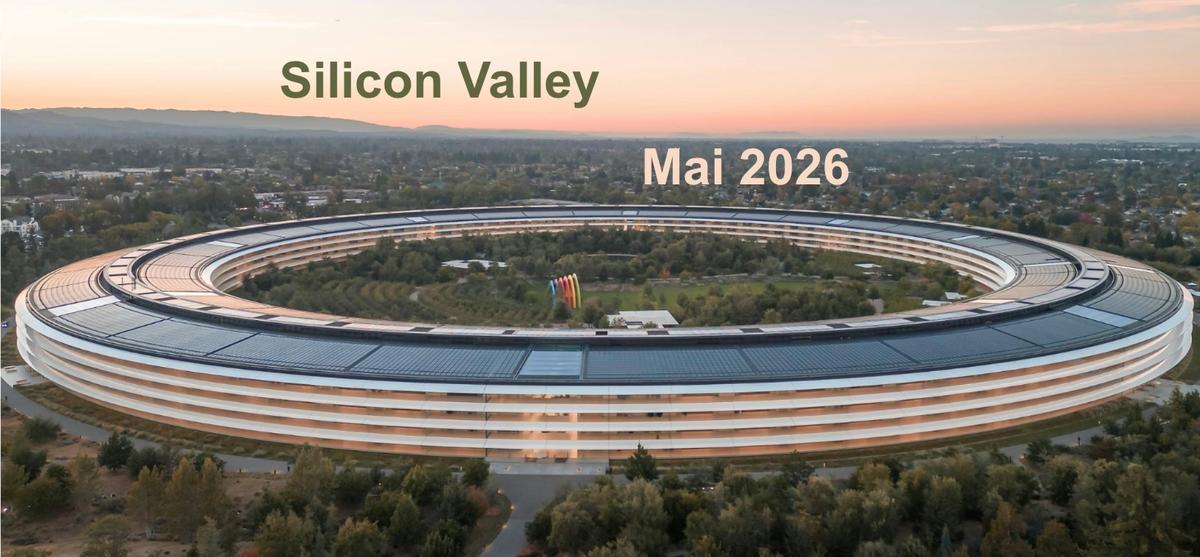 La park Apple à Cupertino, Silicon Valley, Californie