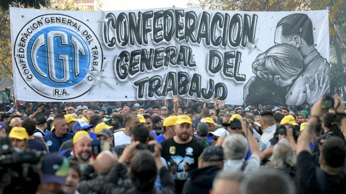 Marche de protestation de la CGT en Argentine