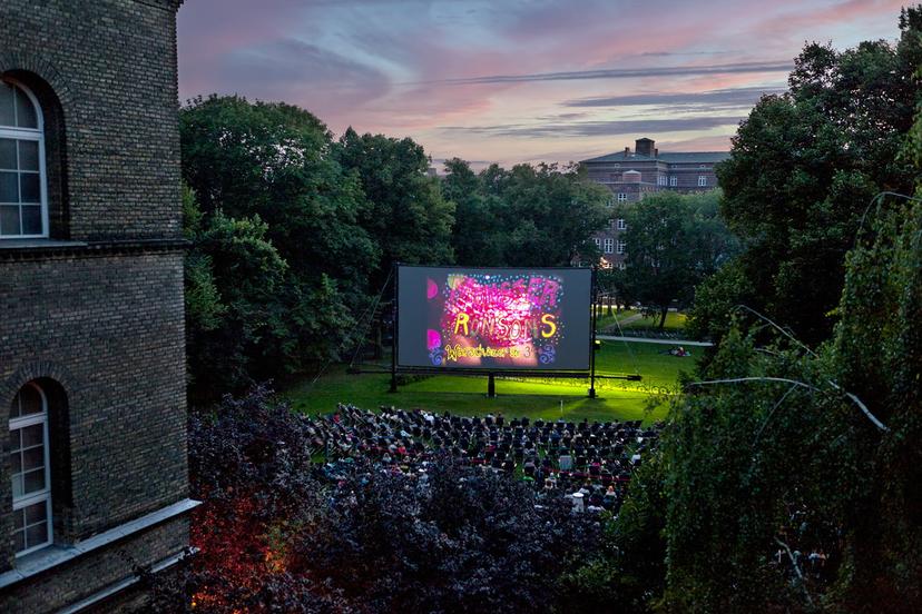 Séance de cinéma en plein air au Freiluftkino