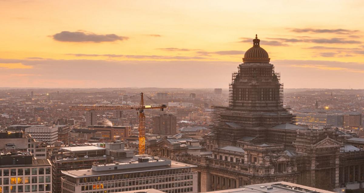 Image d'illustration montrant la ville de Bruxelles vue du ciel