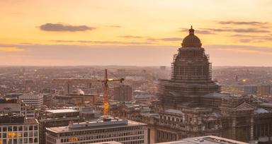 Image d'illustration montrant la ville de Bruxelles vue du ciel